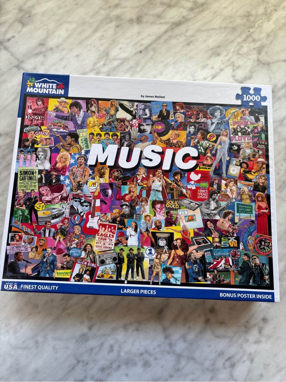 White Mountain “Music”1000-Piece Puzzle - Multicolor